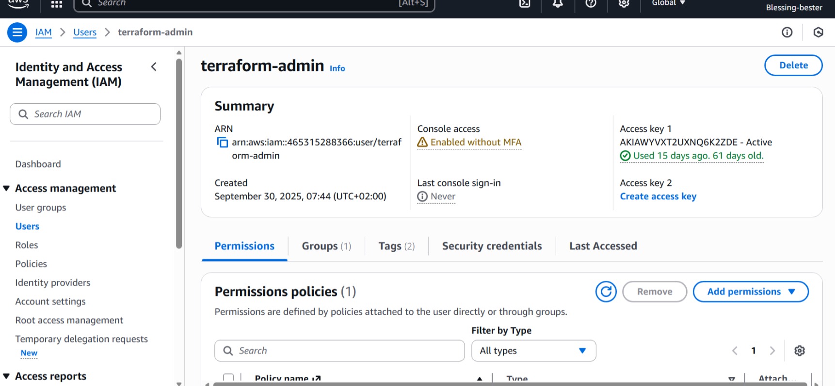 AWS IAM User Creation